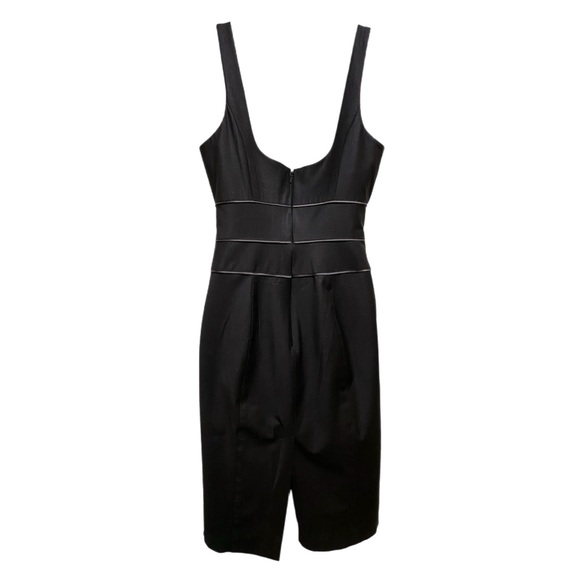 BEBE women’s pencil midi dress, back zipper, dark gray, size 6 - Picture 2 of 6